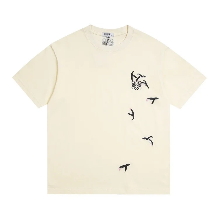 Loe loose-fitting pure cotton short-sleeved shirt