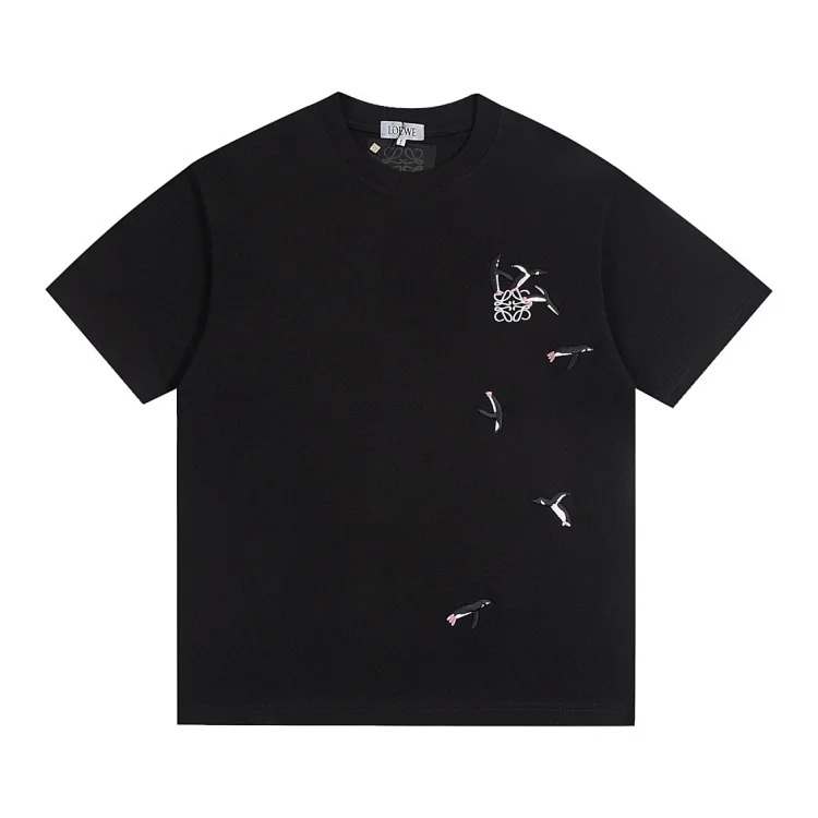 Loe loose-fitting pure cotton short-sleeved shirt