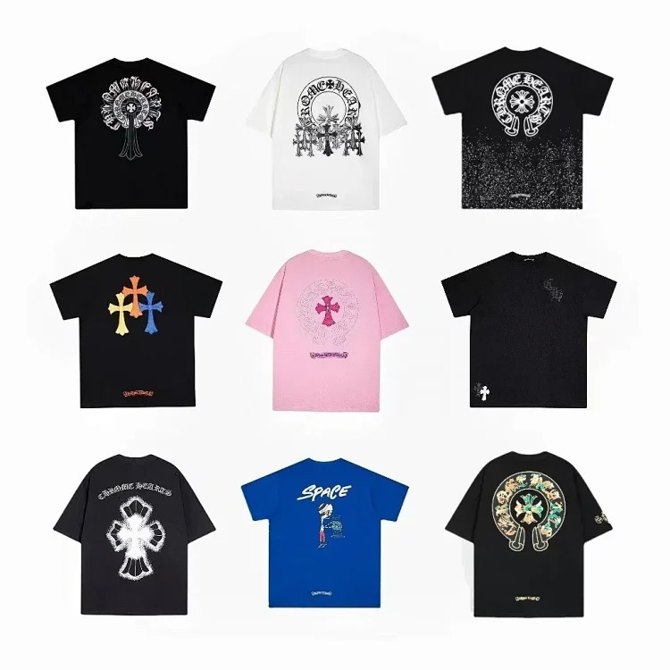 Chr Hert 24 new summer fashion brand short-sleeved European and American street short-sleeved T-shirt series for men and women