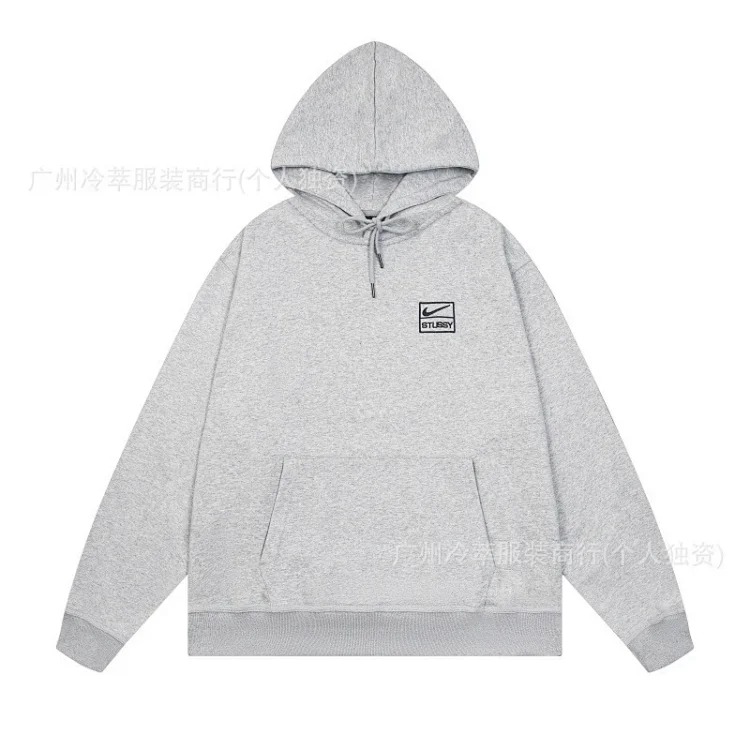Spot European and American S letter co-branded series embroidery loose simple terry suit