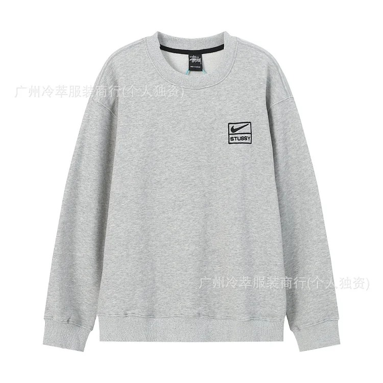 Spot European and American S letter co-branded series embroidery loose simple terry suit