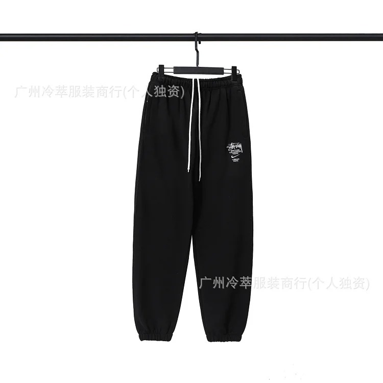 Spot European and American S letter co-branded series embroidery loose simple terry suit