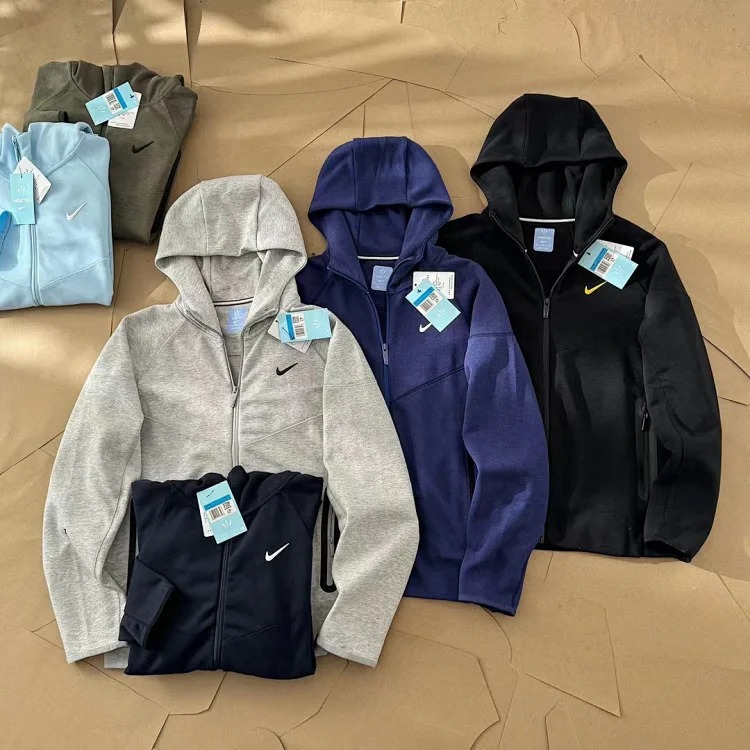 N.k co-branded printed sports zipper hooded sweatshirt
