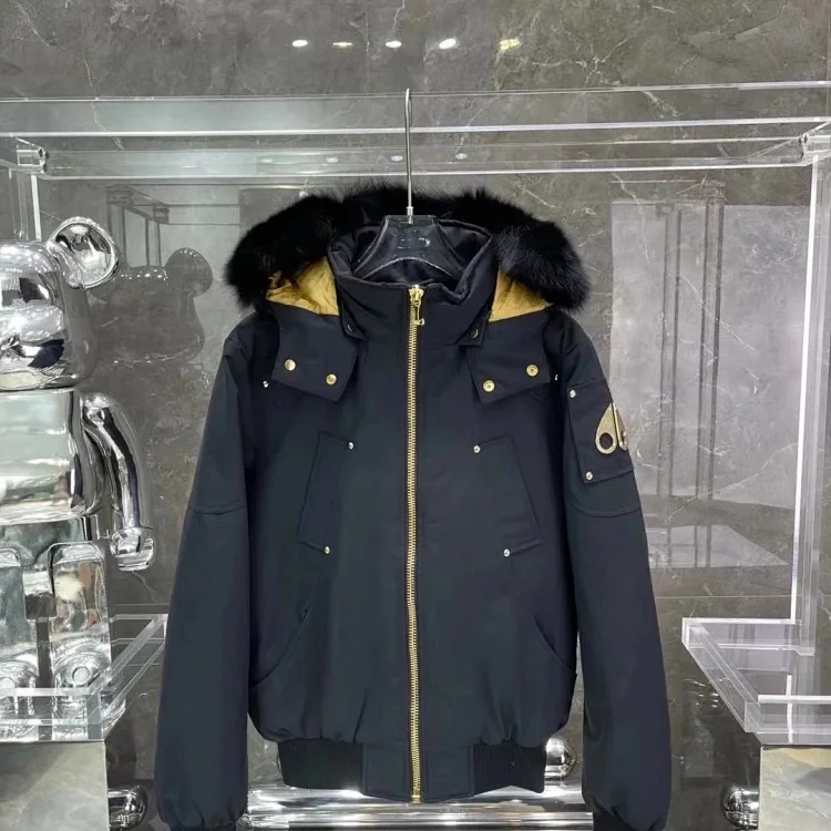 Golden Scissors 02 Men's MOOSEKNUCKLESStag Lake Jacket Down fabric is made of 75d150d cotton nylon waterproof outer layer, gold with chip