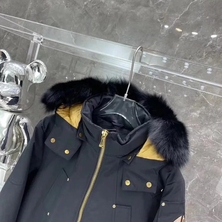 Golden Scissors 02 Men's MOOSEKNUCKLESStag Lake Jacket Down fabric is made of 75d150d cotton nylon waterproof outer layer, gold with chip