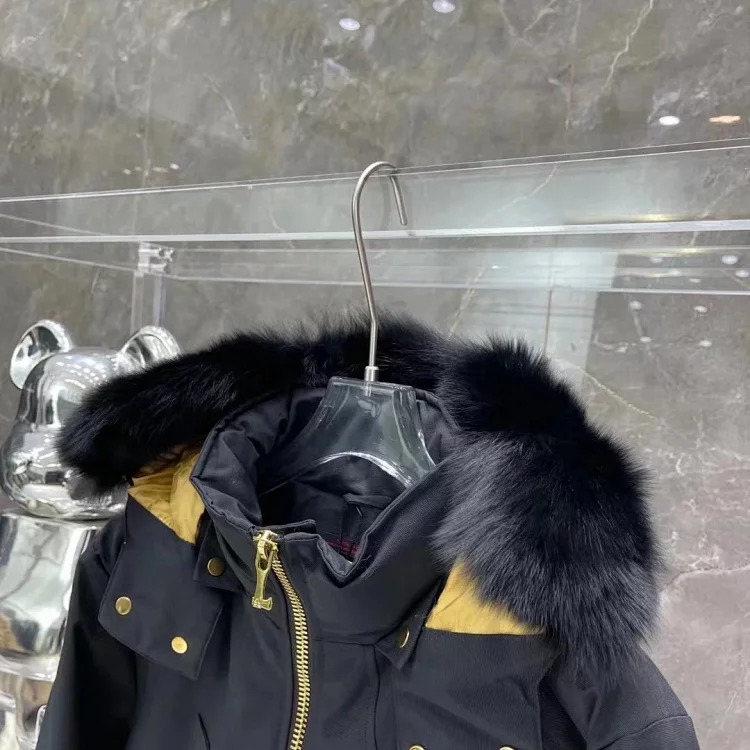 Golden Scissors 02 Men's MOOSEKNUCKLESStag Lake Jacket Down fabric is made of 75d150d cotton nylon waterproof outer layer, gold with chip