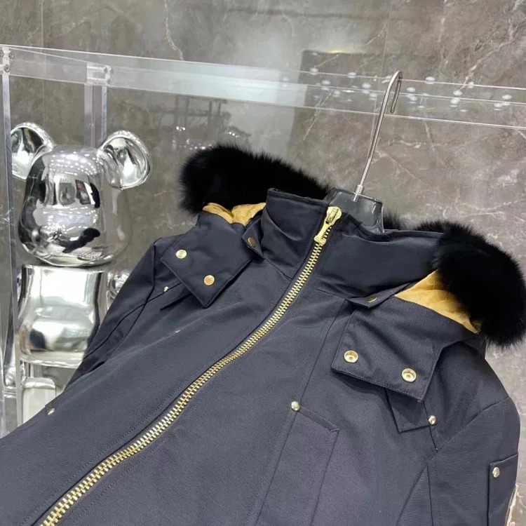 Golden Scissors 02 Men's MOOSEKNUCKLESStag Lake Jacket Down fabric is made of 75d150d cotton nylon waterproof outer layer, gold with chip