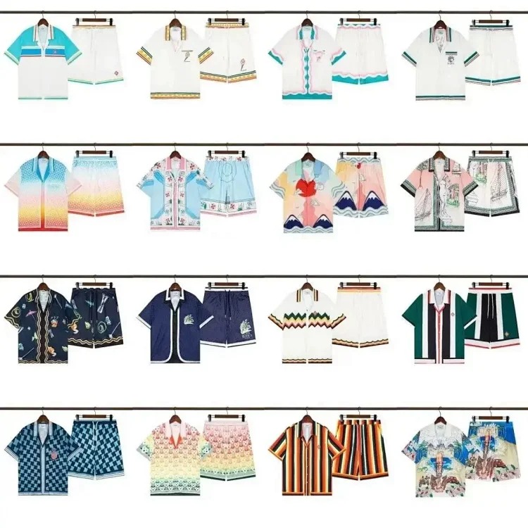 Casablanca fashionable short-sleeved shorts suit