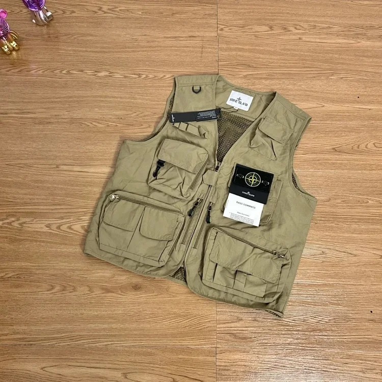 Sisp solid color multi-pocket work vest(pic3) Sisp solid color multi-pocket work vest