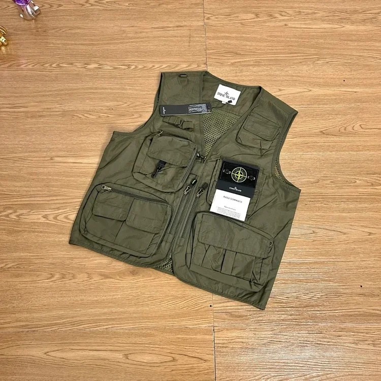 Sisp solid color multi-pocket work vest(pic4) Sisp solid color multi-pocket work vest