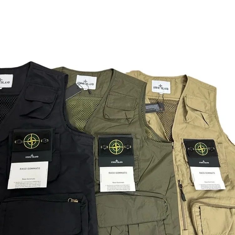 Sisp solid color multi-pocket work vest(pic8) Sisp solid color multi-pocket work vest