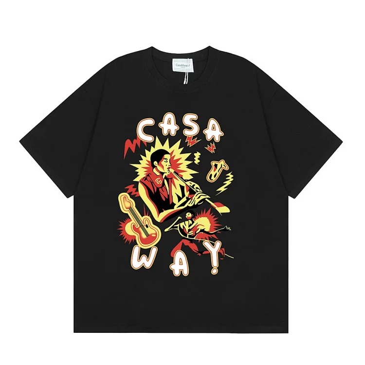 Casablanca Tennis Club mens and womens loose short-sleeved T-shirt(pic18) Casablanca Tennis Club men's and women's loose short-sleeved T-shirt