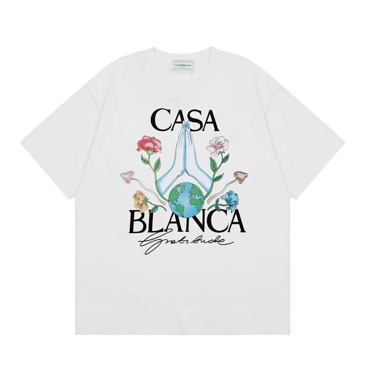 Casablanca Tennis Club mens and womens loose short-sleeved T-shirt(pic39) Casablanca Tennis Club men's and women's loose short-sleeved T-shirt