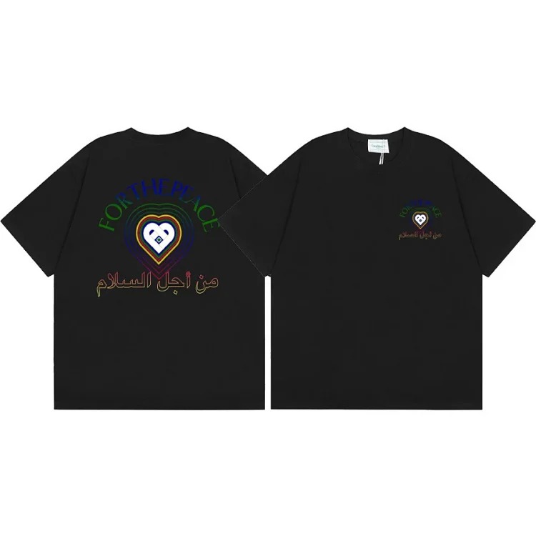Casablanca Tennis Club mens and womens loose short-sleeved T-shirt(pic4) Casablanca Tennis Club men's and women's loose short-sleeved T-shirt