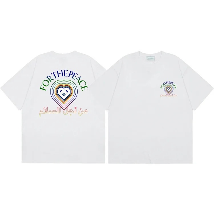 Casablanca Tennis Club mens and womens loose short-sleeved T-shirt(pic5) Casablanca Tennis Club men's and women's loose short-sleeved T-shirt