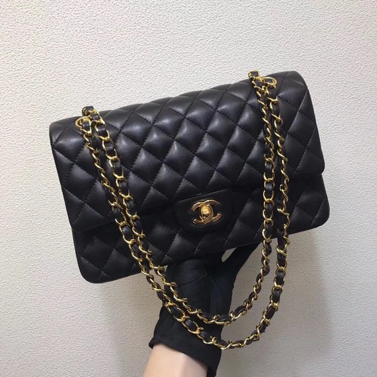Ch chain bag, steel stamp, CF 1112 original order, sheepskin imported from France, full diamond pattern