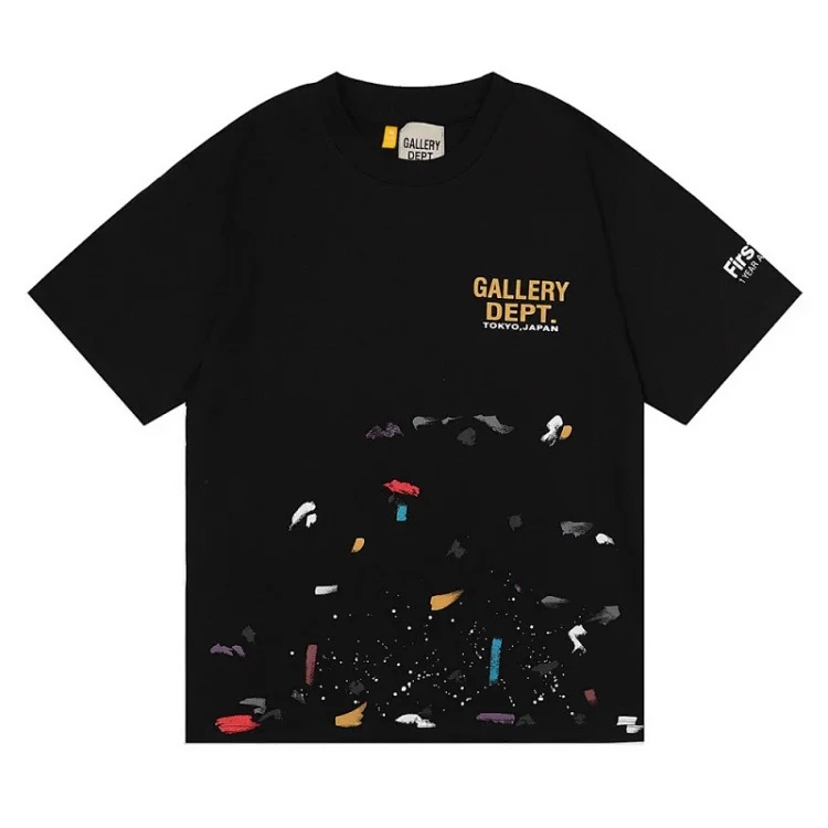 Asics Gallery basic style letter logo printed casual men's and women's loose short-sleeved T-shirt
