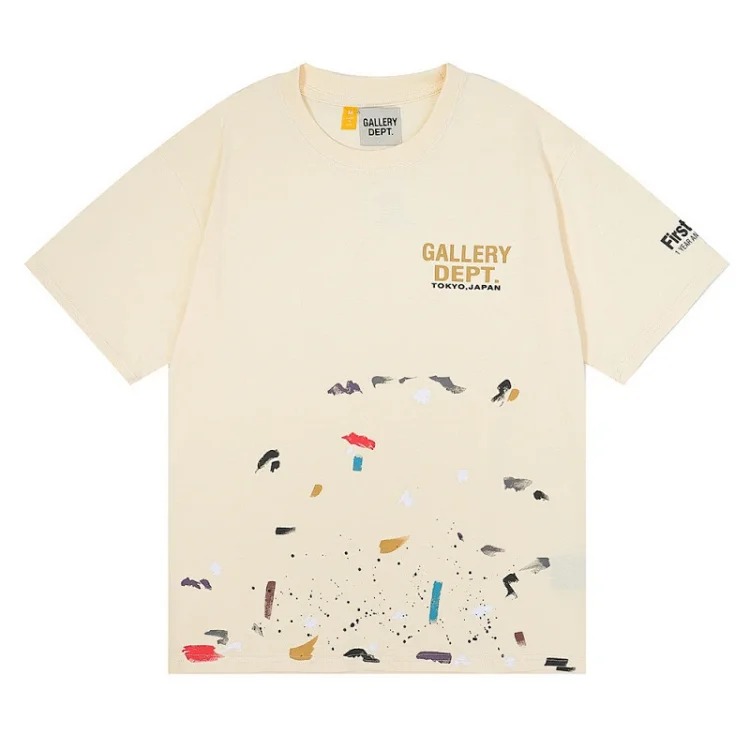 Asics Gallery basic style letter logo printed casual men's and women's loose short-sleeved T-shirt