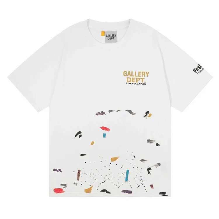 Asics Gallery basic style letter logo printed casual men's and women's loose short-sleeved T-shirt