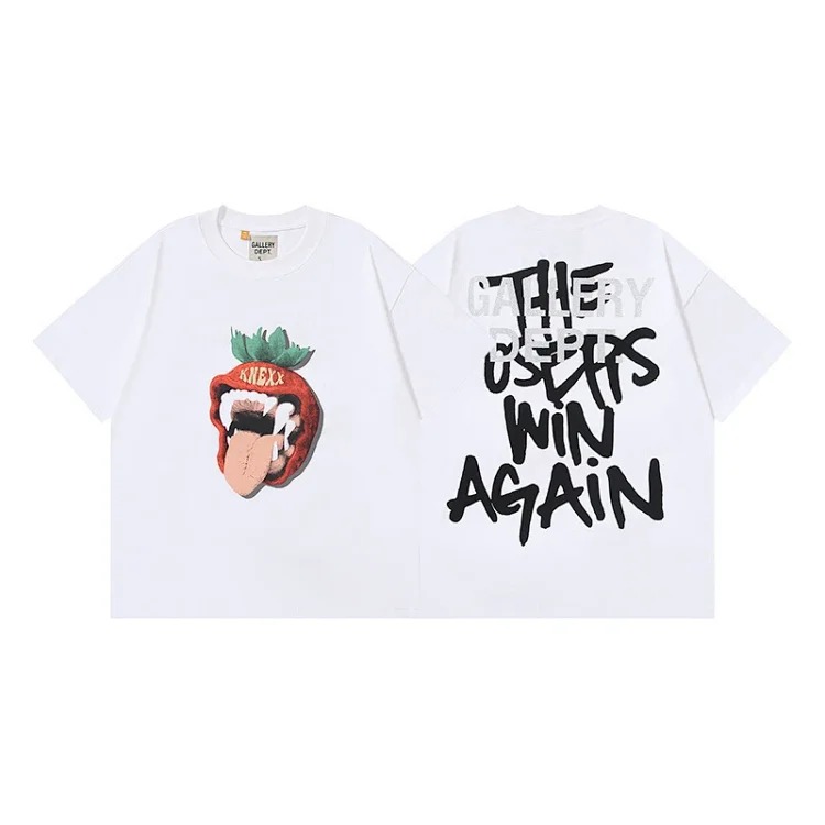 Asics Gallery basic style letter logo printed casual men's and women's loose short-sleeved T-shirt