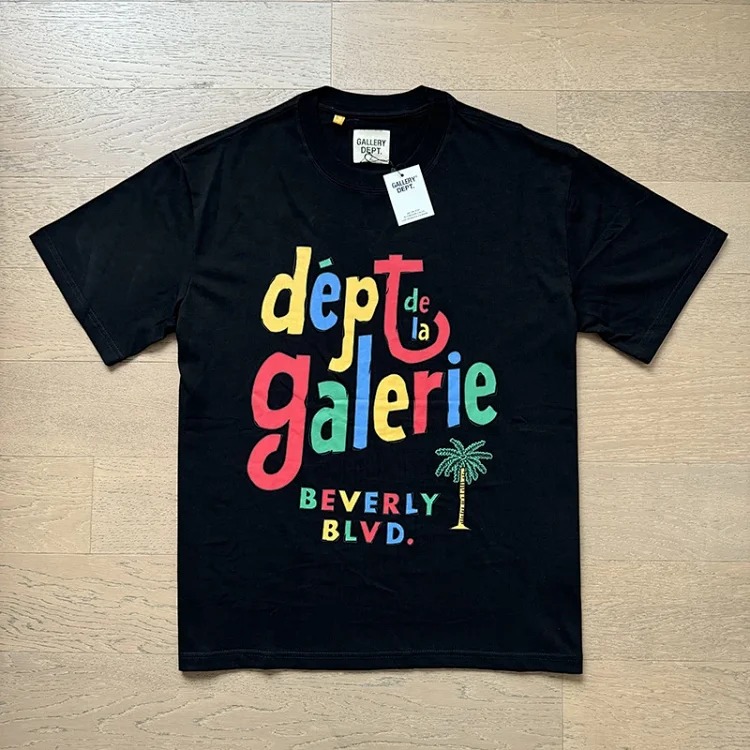 Asics Gallery basic style letter logo printed casual men's and women's loose short-sleeved T-shirt