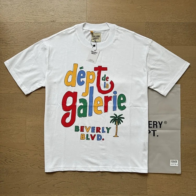 Asics Gallery basic style letter logo printed casual men's and women's loose short-sleeved T-shirt