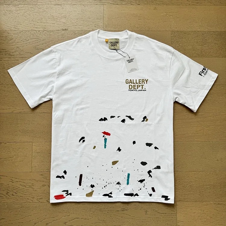 Asics Gallery basic style letter logo printed casual men's and women's loose short-sleeved T-shirt