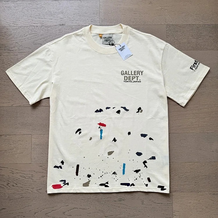 Asics Gallery basic style letter logo printed casual men's and women's loose short-sleeved T-shirt
