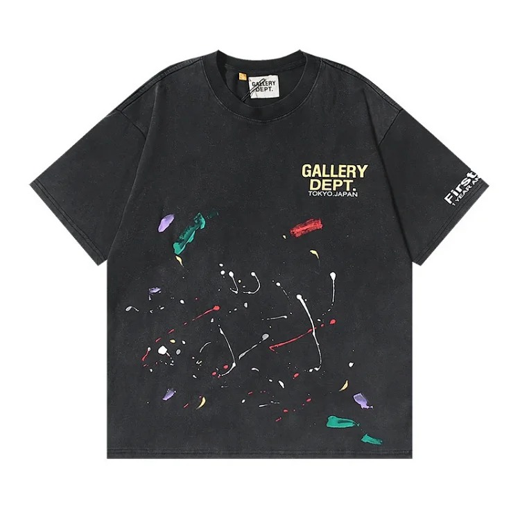 Asics Gallery basic style letter logo printed casual men's and women's loose short-sleeved T-shirt