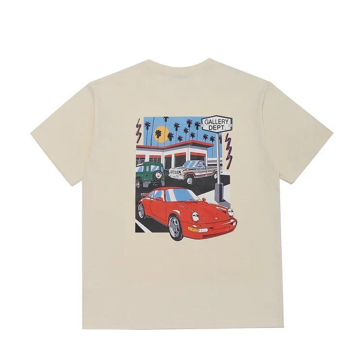 Asics Gallery basic style letter logo printed casual men's and women's loose short-sleeved T-shirt