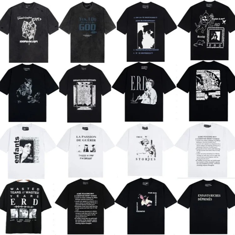 Enfants riches deprimes loose casual short-sleeved T-shirt for men and women