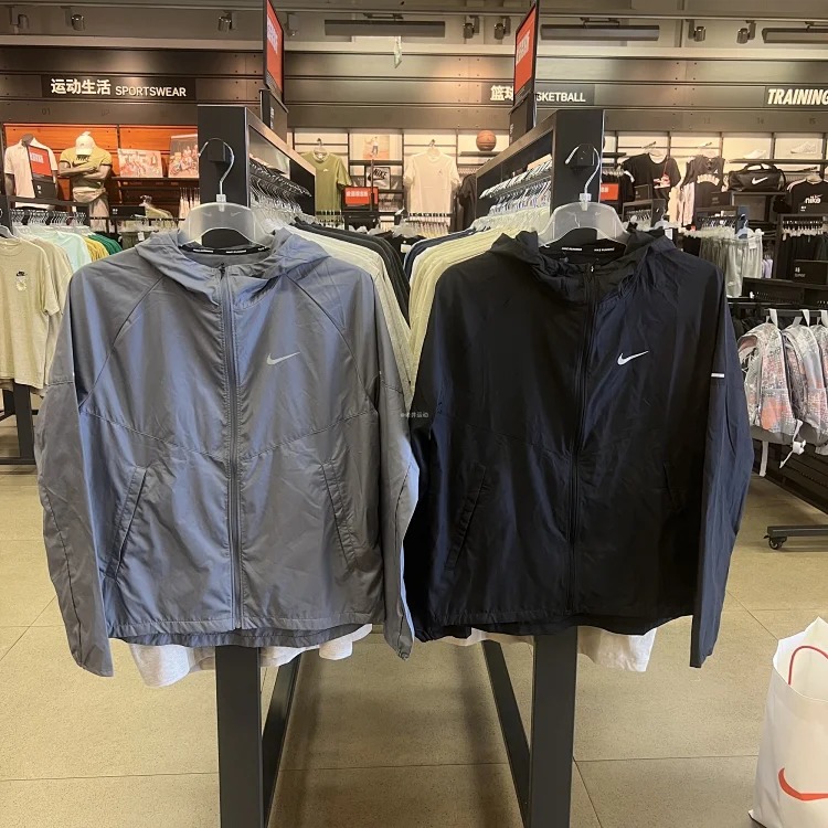 Nike men's running sports training breathable quick-drying sunscreen light jacket hooded