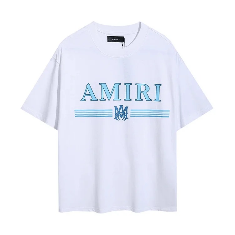 Ax-Shirt letter printed cotton double yarn loose short-sleeved T-shirt for men and women couples image 2