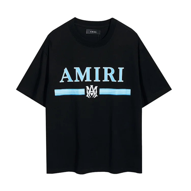 Ax-Shirt letter printed cotton double yarn loose short-sleeved T-shirt for men and women couples image 3