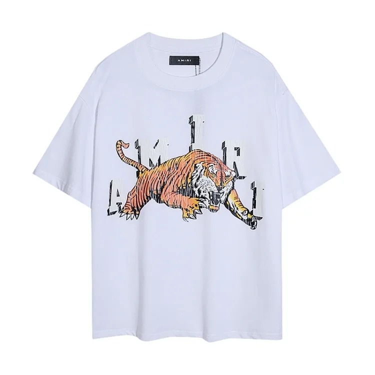 Ax-Shirt letter printed cotton double yarn loose short-sleeved T-shirt for men and women couples image 6