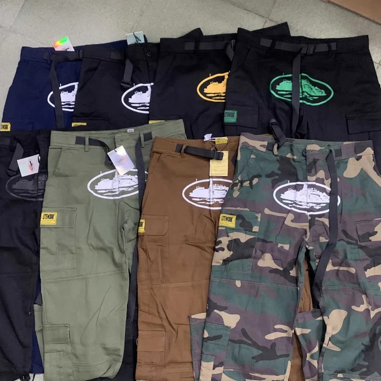 CORTEIZ men's and women's loose pocket cargo trousers truck straight pants