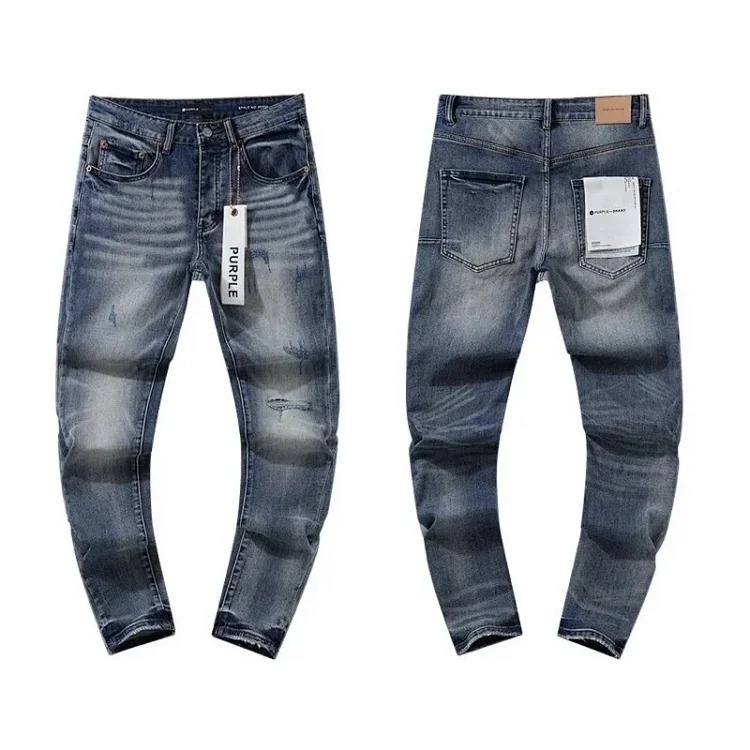 Cross-border European and American jeans retro ripped and handsome American style L-001