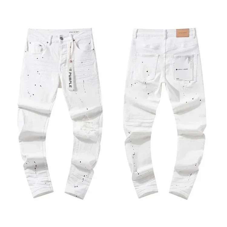 Cross-border European and American jeans retro ripped and handsome American style L-001