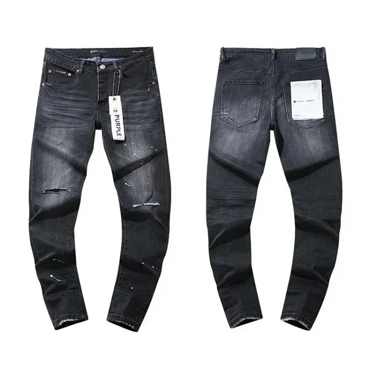 Cross-border European and American jeans retro ripped and handsome American style L-001