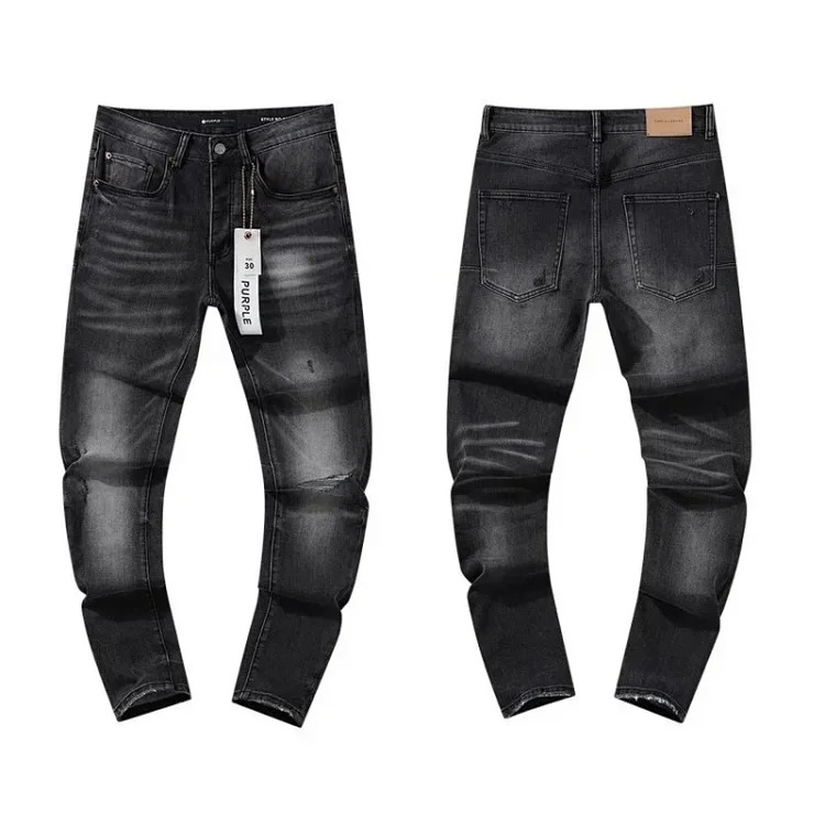 Cross-border European and American jeans retro ripped and handsome American style L-001