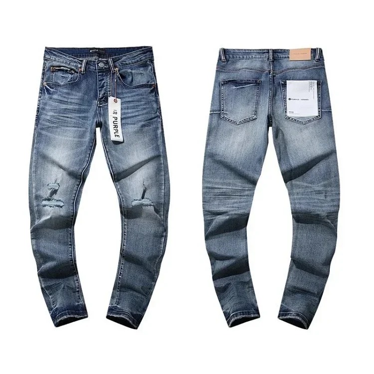 Cross-border European and American jeans retro ripped and handsome American style L-001