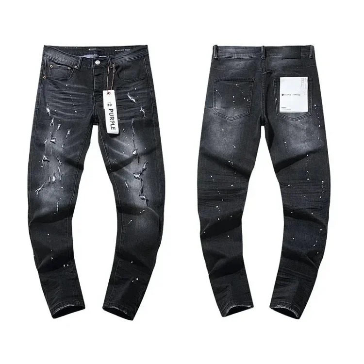Cross-border European and American jeans retro ripped and handsome American style L-001