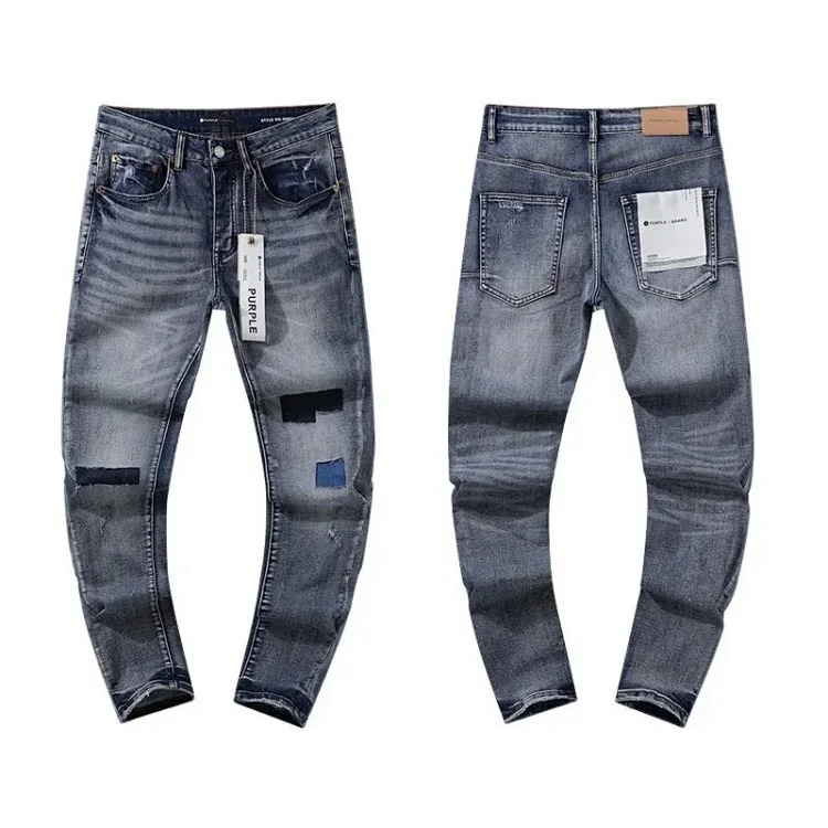 Cross-border European and American jeans retro ripped and handsome American style L-001