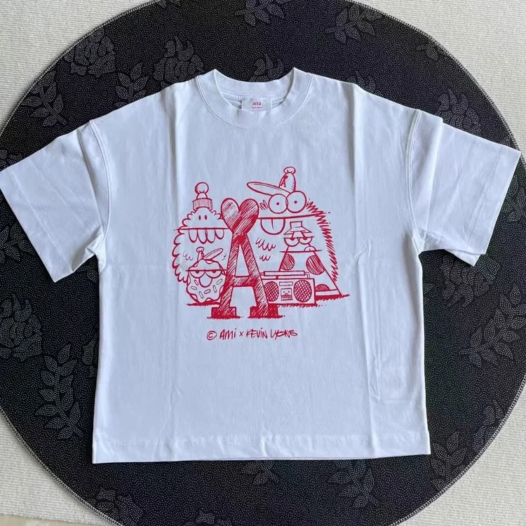 AMI Heart White Monster Short-Sleeve T-Shirt