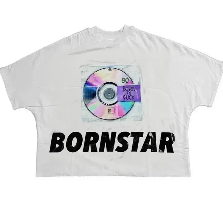 Mixed Emotion short-sleeved T-shirt men's and women's high street half-sleeve image 2