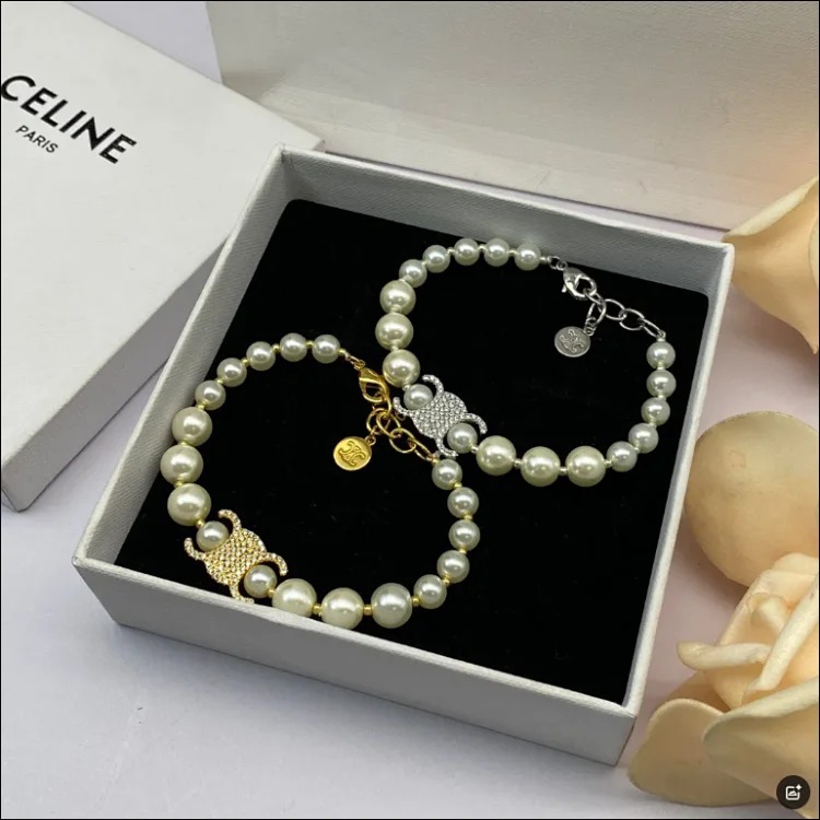 Celine Pearl bracelet, French Arc de Triomphe, versatile style, popular style, DIY Saijia bracelet, retro style