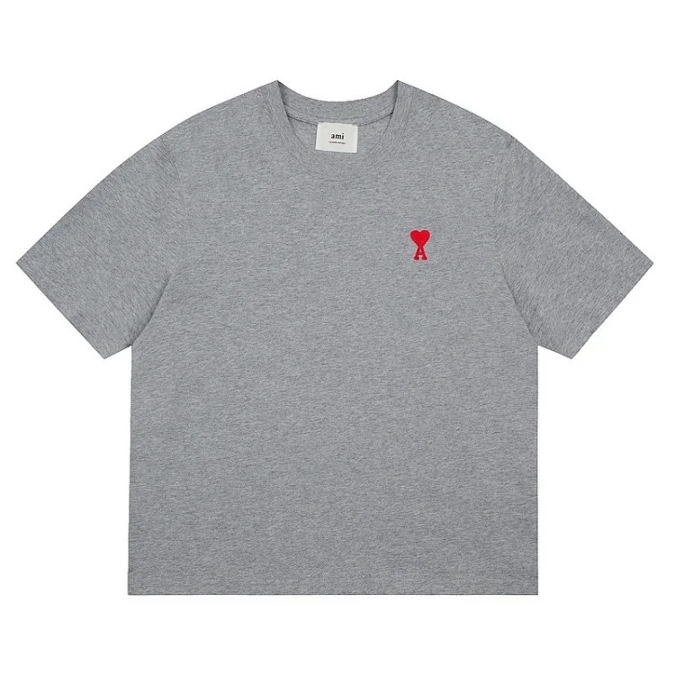 AMI Heart Embroidered Short-Sleeve