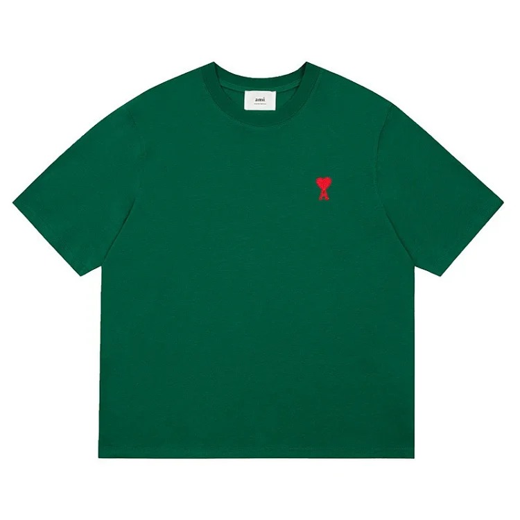 AMI Heart Embroidered Short-Sleeve