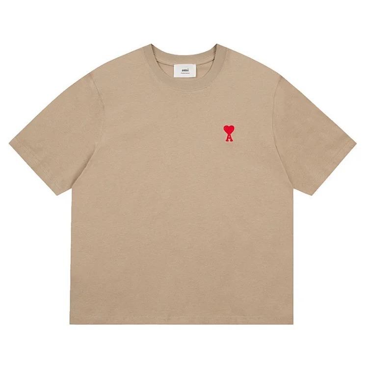 AMI Heart Embroidered Short-Sleeve