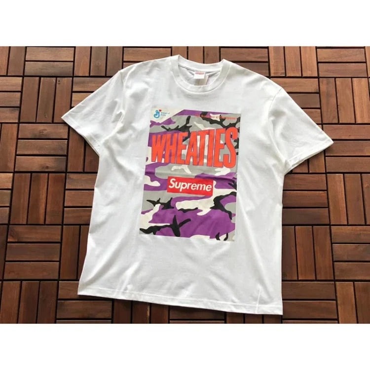 Cross-border original beauty trend Sup letter printing BOX high short-sleeved T-shirt for men and women loose street fashion one piece dropshipping 3